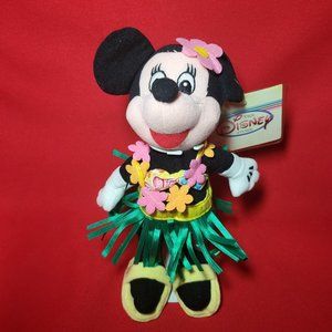 Hula Minnie Bean Bag Plush The Disney Store Stuff Toy